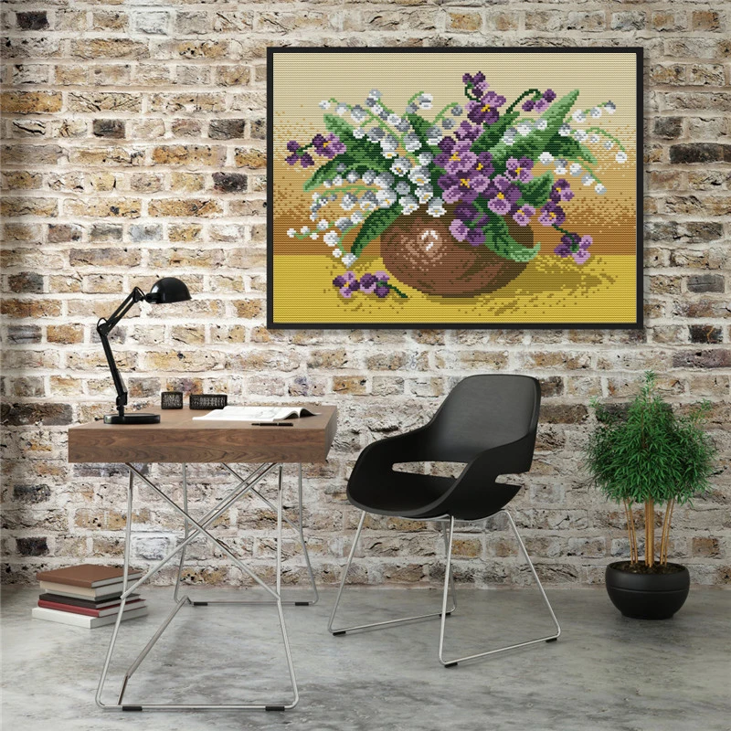 Набор для вышивки с изображением ландыша NKF крестиком Joy Sunday фабричные наборы текстильное и тканевое фольклорное искусство