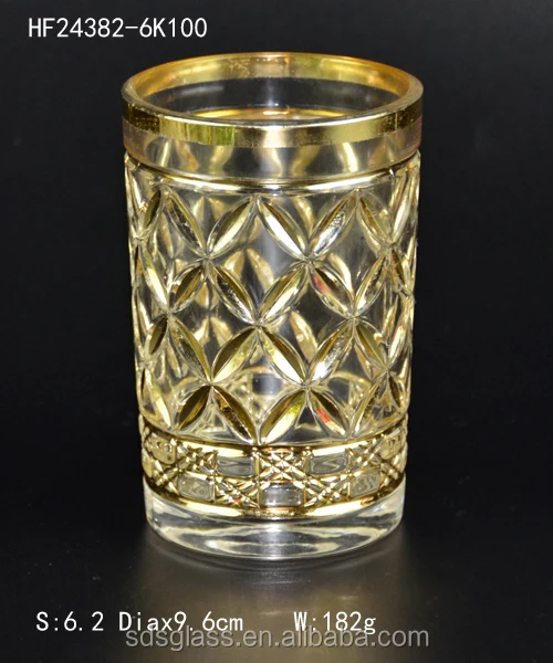 Alibaba.com: SDS HF24382-6k100 Gold Plating Moroccan Embossed Glass Tumbler,  Eco-Friendly, 6oz Capacity: Ideal for weddings, customize your logo for a  unique touch.
