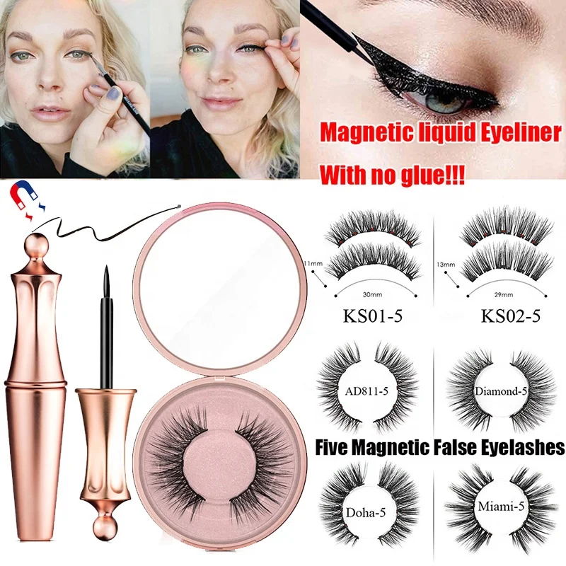 New Trend 3d Mink Eyelash Eyeliner Vegan
