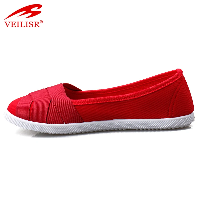 
 Женские парусиновые туфли без шнуровки, на плоской подошве  