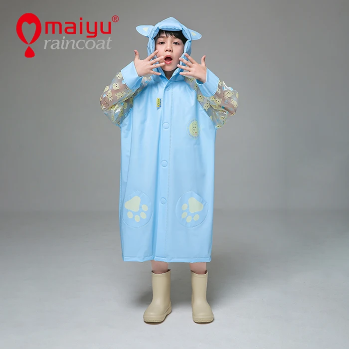 light green raincoat