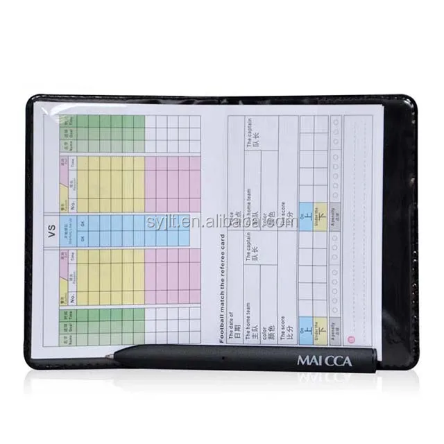 Оптовая продажа карты для футбольного судьи бумажник Желтые красные