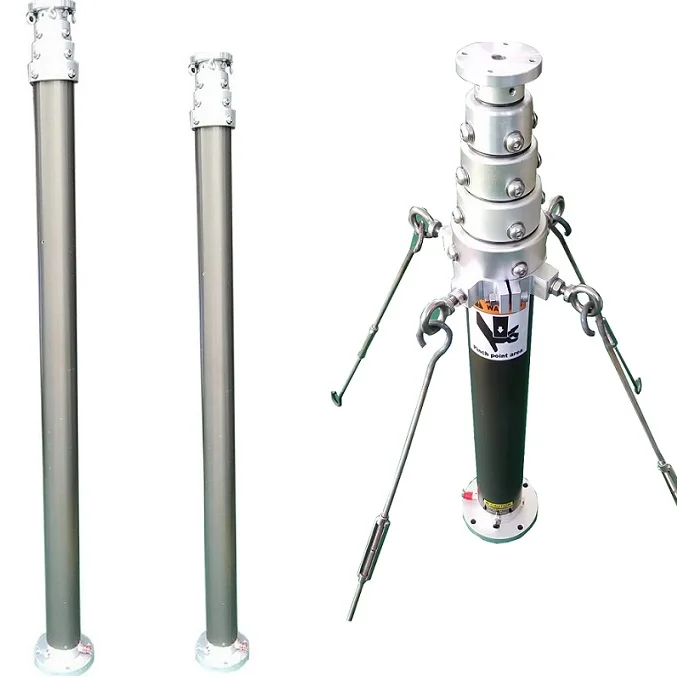 6 to 9 meter ground based telescopic photography sport video pneumatic mast