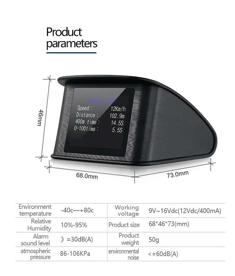 High Quality P10 OBD2 GPS Navigation Head-Up Display HUD for Cars Dual Mode with Over-Speed Alarm