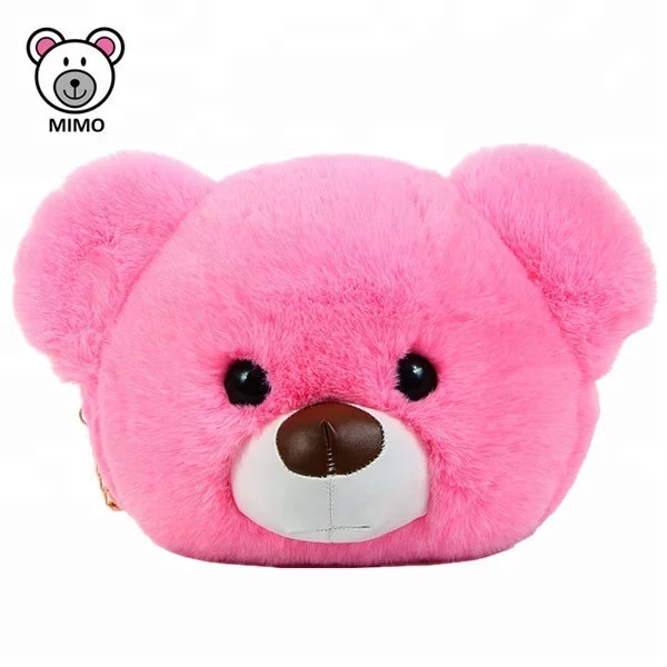 Nylon Pink Kids Teddy Bear School Bags