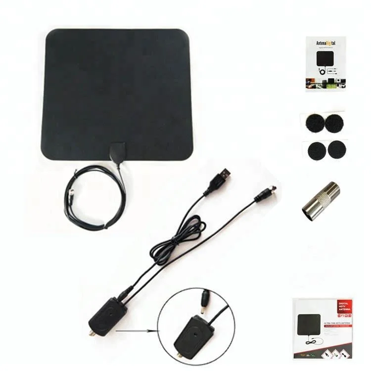 Super Thin Flat Tv Antenna 50miles Range Dvb T Active Best Indoor Tv Antenna With 25dbi And 75 5cable 3mtrs White Black Color Buy Best Indoor Tv Antenna Dvb T Active Antenna Super Thin Flat Tv