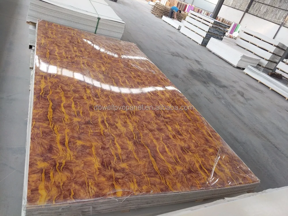 High Gloss UV PVC Marble Sheet for Bathroom Wall Panels Pvc Decoration