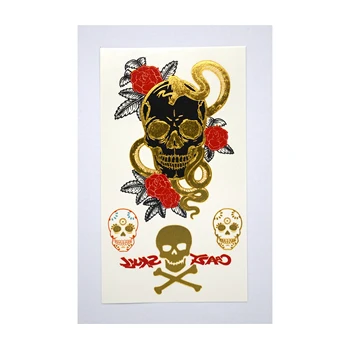 Golden Metallic Temporary Tattoo Sticker small size body Tattoo in High definition printing