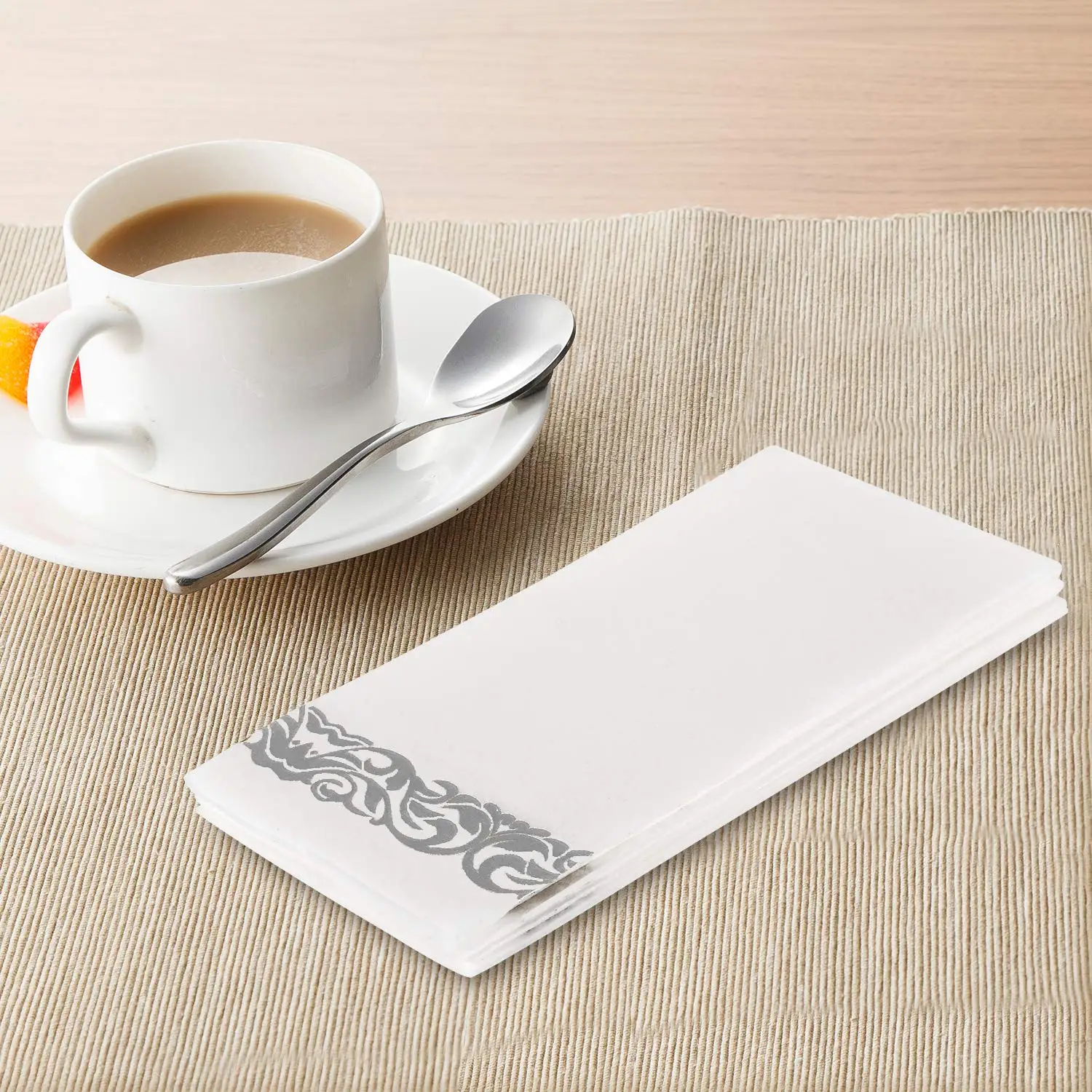 Disposable Custom Printed 1/6 Fold Airlaid Paper Dinner Napkin With