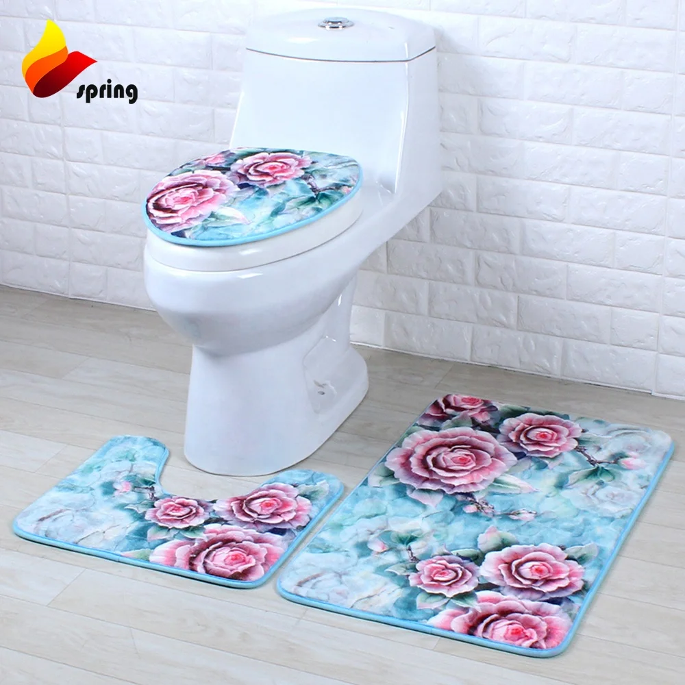 Bathroom Mat Set 3 Piece Bath Rug Sets Toilet Floor Anti Slip Mat Buy 3 Piece Bath Rug Sets