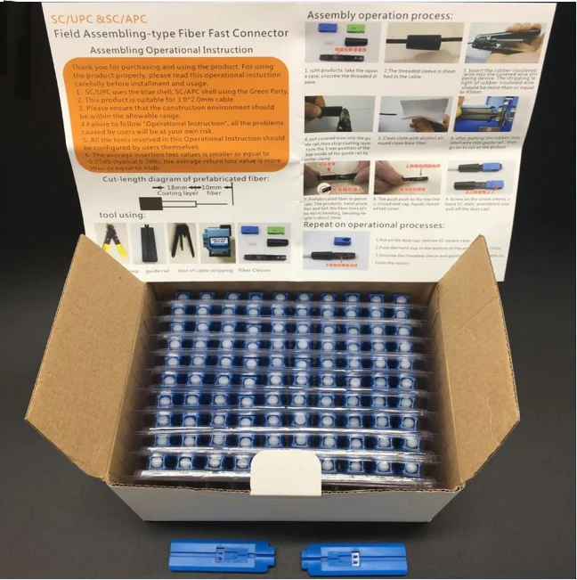 Fiber Optic Fast Connector SC APC for FTTH Termination