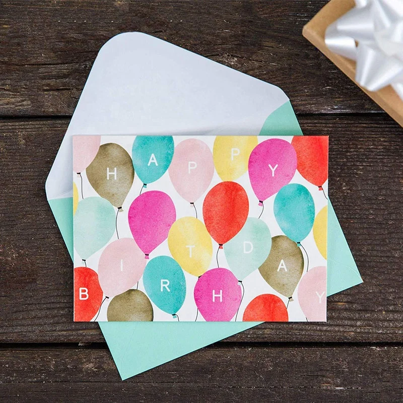 Watercolor Bulk Birthday Cards Assortment – 48pc Bulk Happy