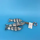 Wall Hanging Decor 36x5.5x2.5 Pcs Set Wooden Handcrafted Fish Wall Hanging Decor