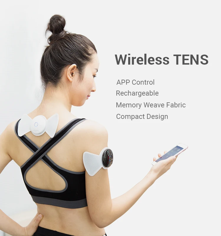 Wireless TENS Unit Sciatica Lower Back Pain Knee Pain Relief, Phone App  Control