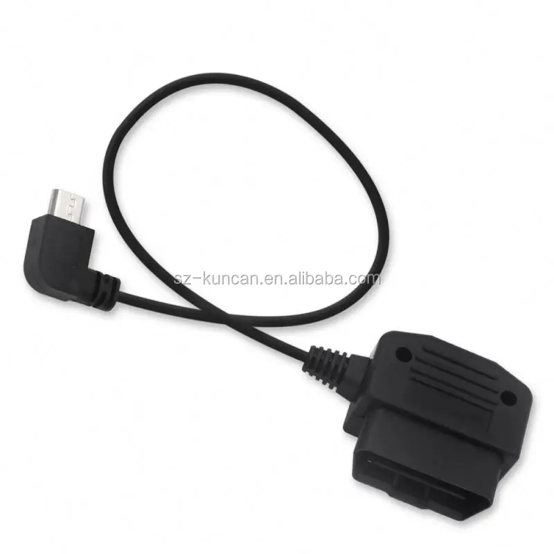 90 Degree Right Angle Mini Usb to OBD2 Cable OBD Extension Cable