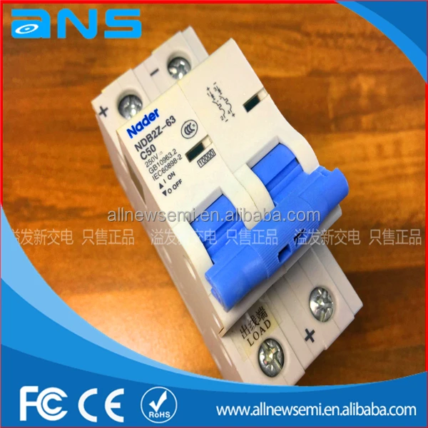 250V автоматический выключатель постоянного тока Американская классификация проводов 2р 50A воздушный выключатель NDB2Z-63 C50 переменного тока выключатель