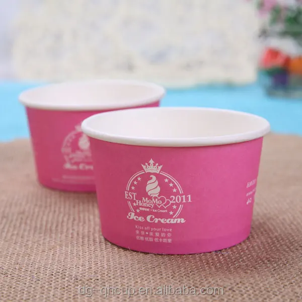 7oz 200ml Ice Cream And Frozen Yogurt Cup With Cute Spoon And Lids With Customized Logo For Top Brand Buy Ice Cream Sundae Bowls Coconut Shell Cups For Ice Cream Paper Ice Cream