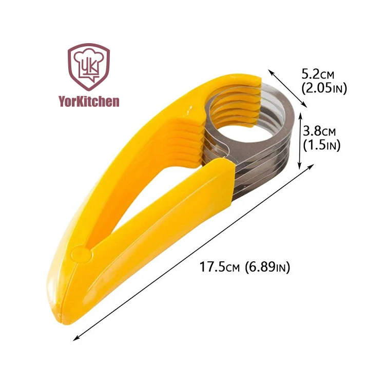 2 Pieces Banana Cutter, Plastic Banana, 304 Stainless Steel Banana