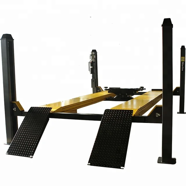 Automate 4 Post Hoist with Rolling Jack and Ramps Car Lift