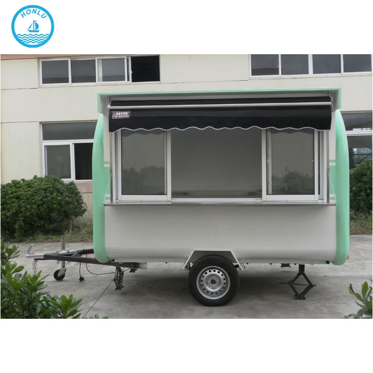 Mobile Cafe Carts Cone Trailer Pizza Shaved Ice Truck for Sale Europe