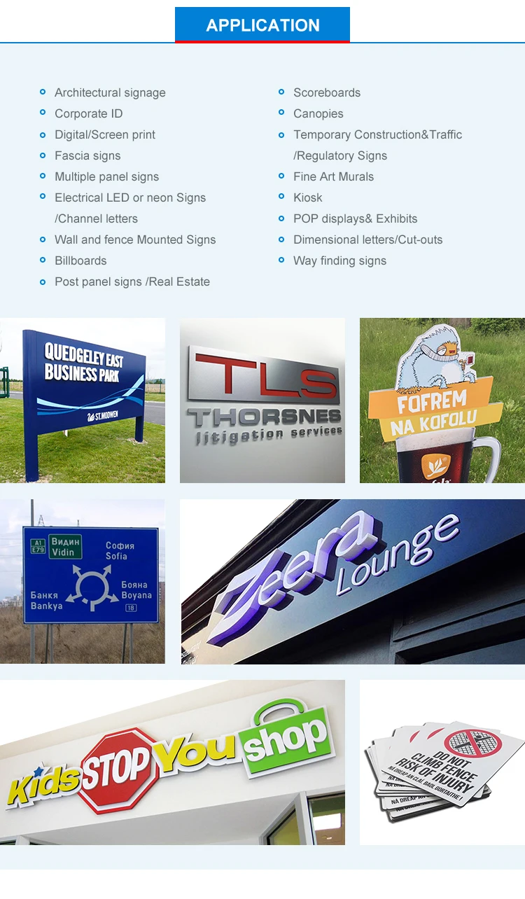 Outdoor Sign Board Acp Alucobond Panel Price Signage Material Acp
