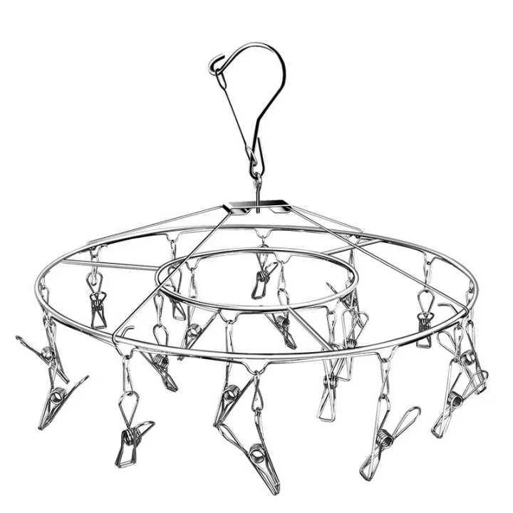 Оптовые поставки Металическая цепочка из нержавеющей стали с круглой вращающейся вращающаяся подвесная вешалка для одежды застежкой на крючок