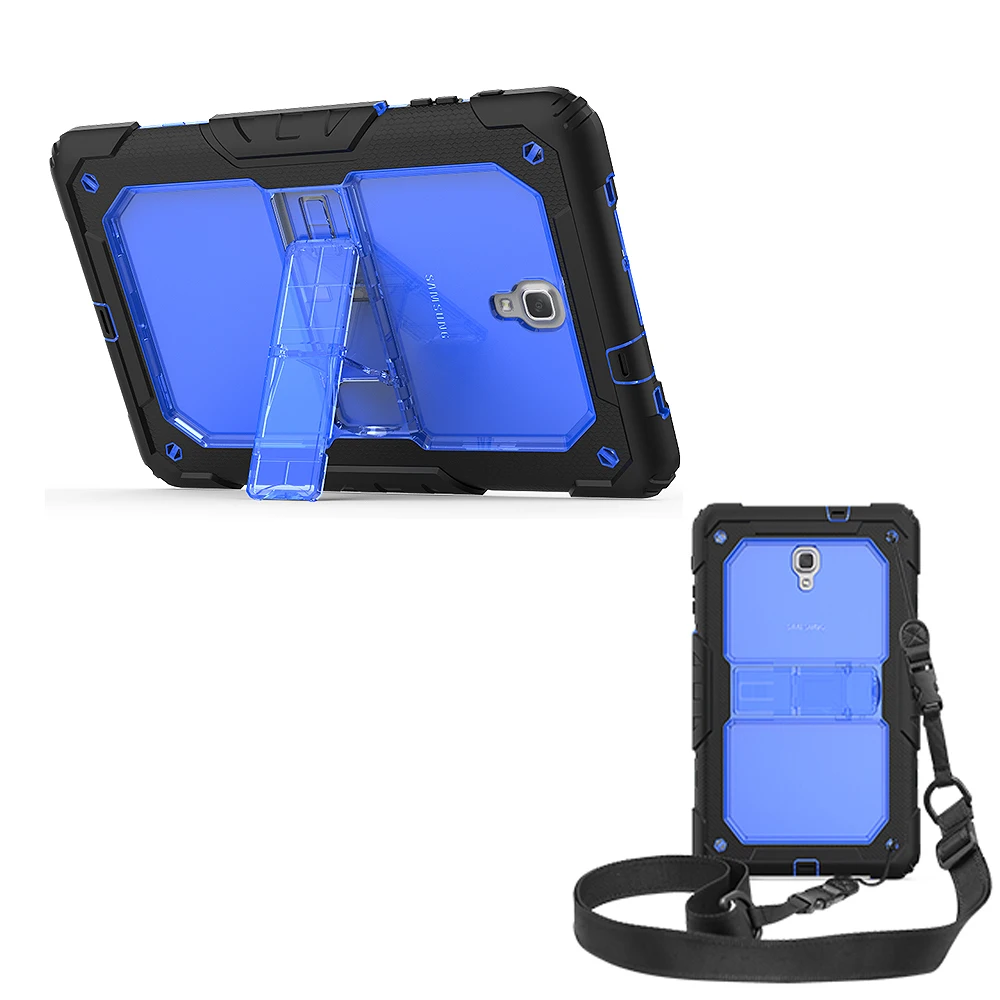Colorful Clear Pc Case For Samsung Galaxy Tab A 10 5 Robust Case With Shoulder Belt Buy Clear Pc Case For Samsung Tab A 10 5 With Belt Belt Transparent Back Pc Cover For