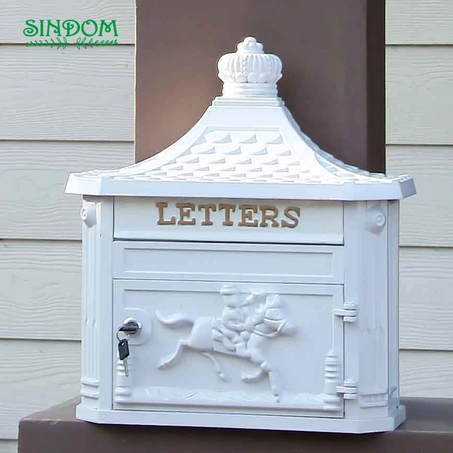 2023 Top Grade Aluminum Waterproof Post Letter Box Wall Mount Mailbox