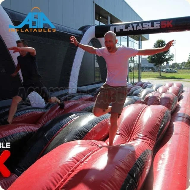 Red Black Insane Playground Inflatable 5K Obstacle Course