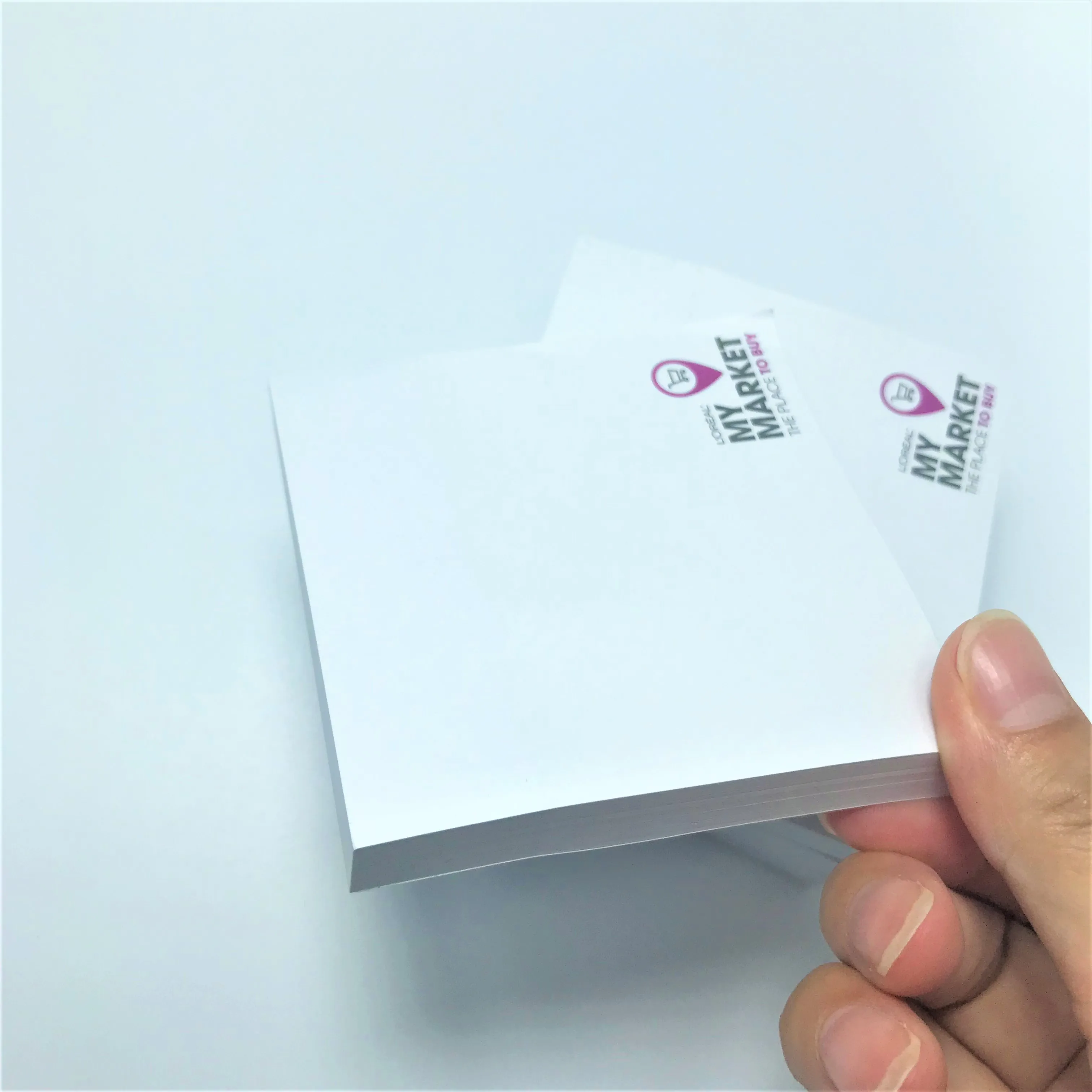 Customized 3x3 Die Cut Shape Pocket Size Hotel Small Writing Notepad Study Sticky Notes  Memo Pads with Printing Company Logo
