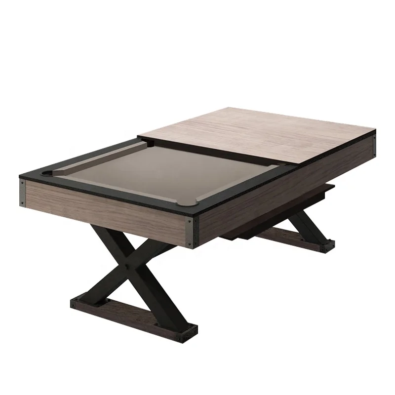 JX-929 7ft Multi Functional 18mm Thickness Slate Convertible Billiard Dining Pool Table De Billard with Dining Table Top
