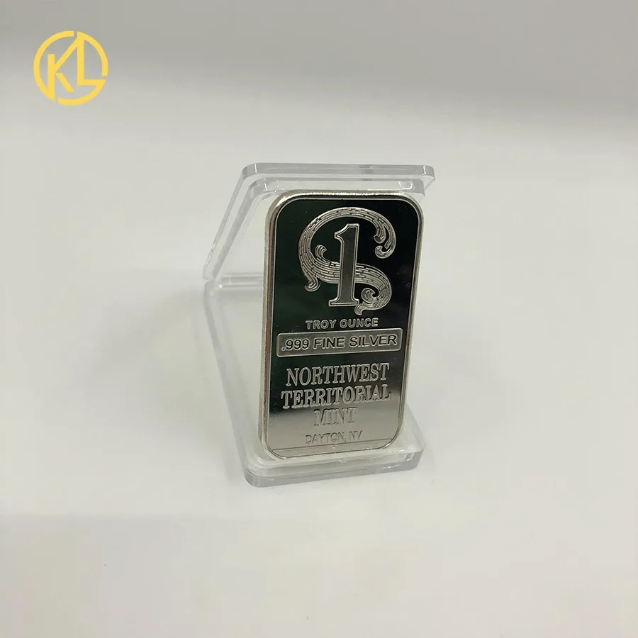 실버 도금 금속 바 노스 웨스트 영토 민트 공예품 덩어리 실버 코인 홈 컬렉션 기념품
