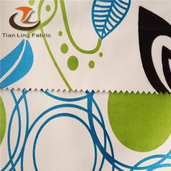 Floral Print Rexine Fabric for Sofa