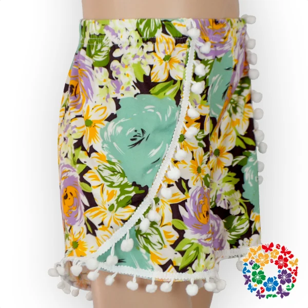 Летние шорты с помпоном для девочек, одежда для новорожденных, детские шаровары с принтом якоря, Большая распродажа