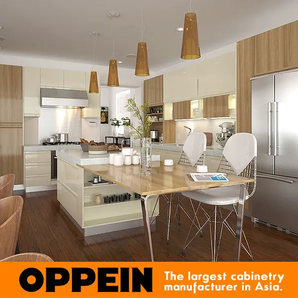 Modular Water Proof Fiber Plastic Kitchen Cabinets with Countertop