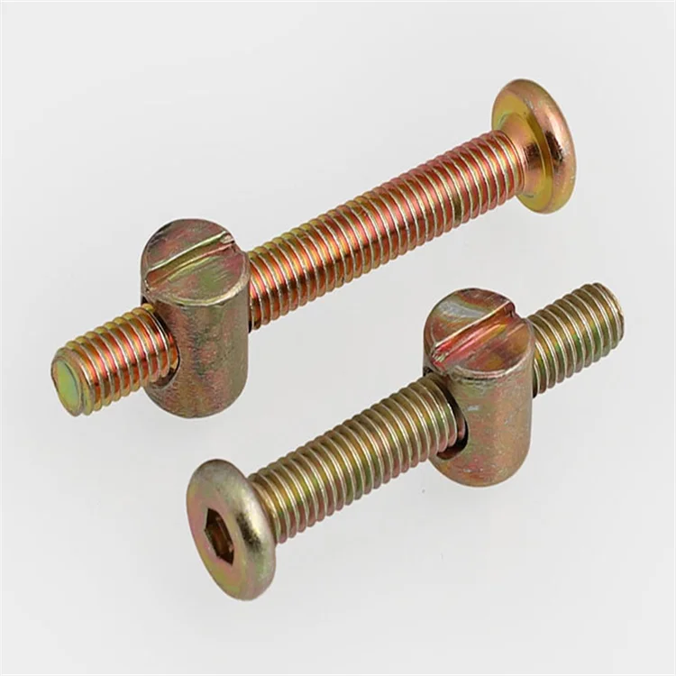 Zinc Plated Hex Drive Socket Cap Furniture Barrel Screws Bolt Nuts Assortment Kit for Furniture Cots Beds Crib