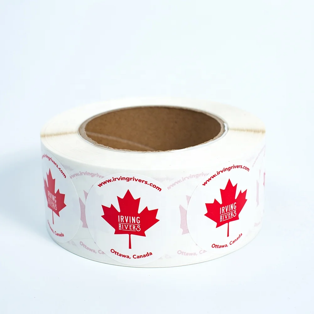 Custom Adhesive Waterproof Packaging Label - Round Stickers