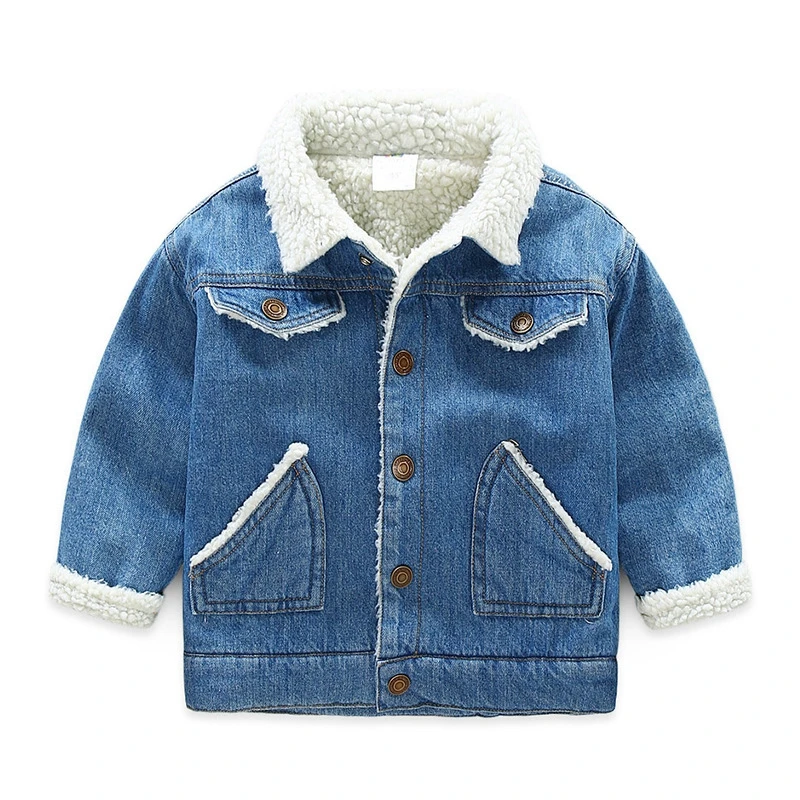 Jacket For Boys Girls Autumn Winter Plus Cashmere Thicken Coat Jeans Children Clothes Warm Fashion Baby Wholesale Denim Jackets Alibaba