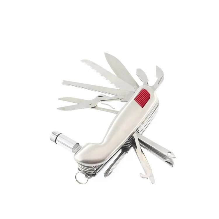 
Высококачественный 13 в 1 складной армейский карманный нож в швейцарском стиле с подсветкой для ног 