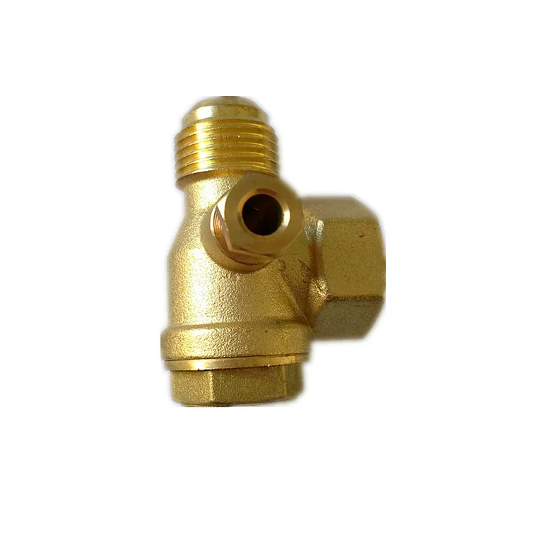 Male Thread Brass Air Compressor Check Valve Spare Parts Gold Tone FP