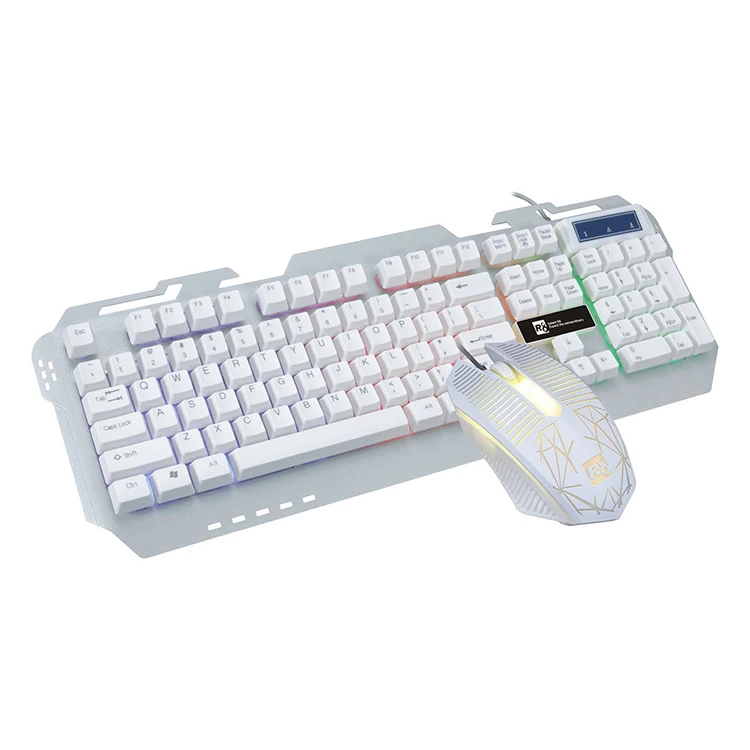R8 Wholesale Custom USB Wired LED Illuminated Gaming Keyboard and Mouse Combo