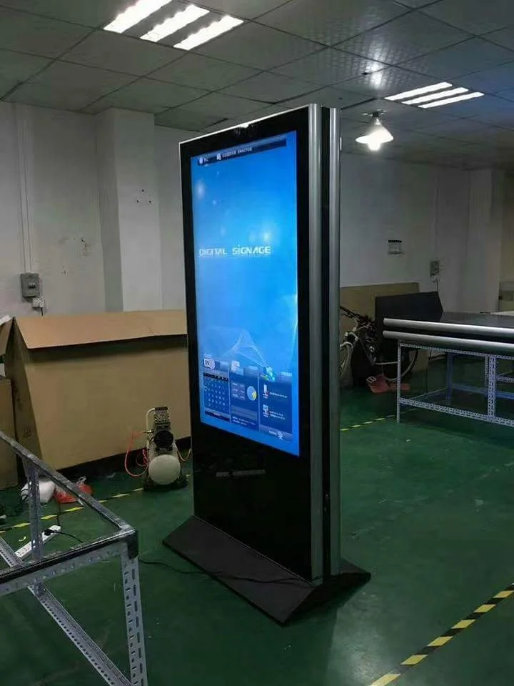 65 Inch Floor Stand  Double Touch Screen Totem Ad Kiosk