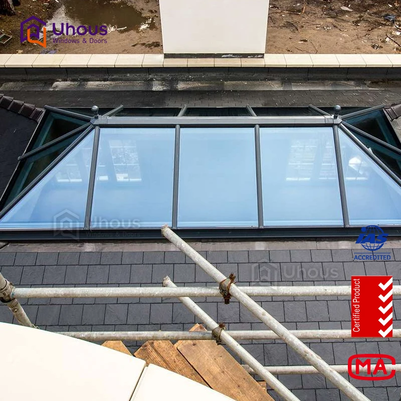 Modern Design Skylight Aluminium Glass Roof Wholesale Price Folding And
