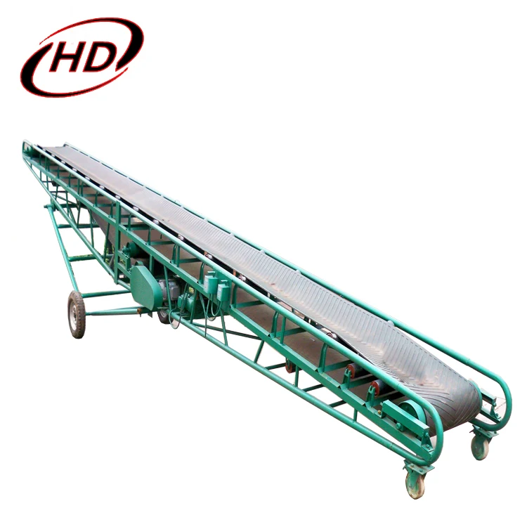 Sand Hopper Belt Conveyor Stacker System With Move Wheels
