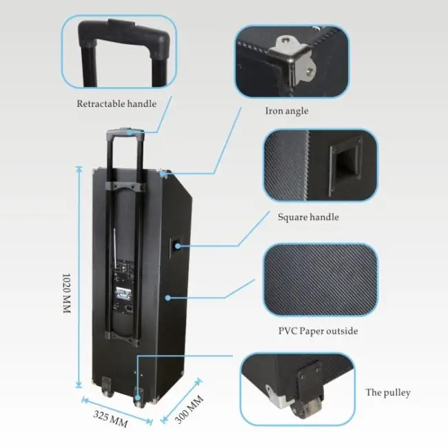 Dual 10 inch ibastek bluetooth speakers karaoke, ibastek L-91 disco