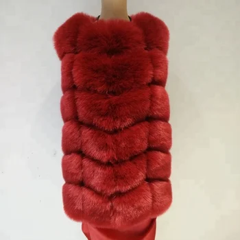 2018 popular fake fur women's faux fur vest factory directly supply