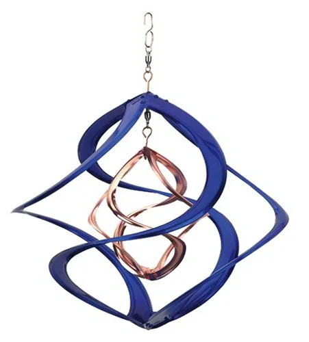 Custom Made Rotating Helix SPIRAL TAIL Hook Garden Gift 3D Metal Wind Spinner Garden Home Decoration