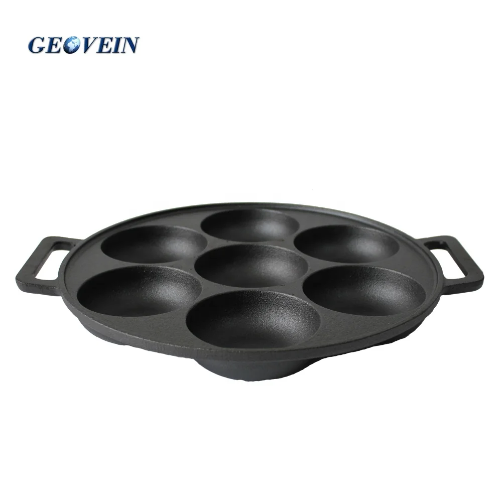 Nonstick 7 Hole Linking Popover Pan Cast Iron Biscuit Pan - China Pan and Cast  Iron Pan price