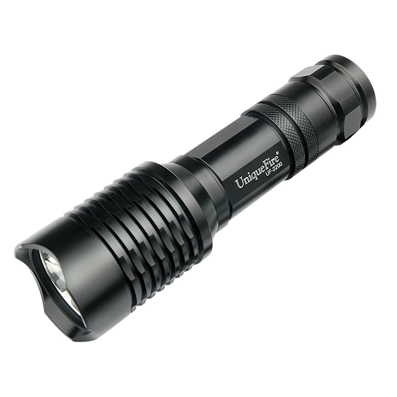For UniqueFire 10W Powerful LED Flashlight with 2200 for CREE XM-L2 White LED Aluminum Alloy Body IP65 Rating