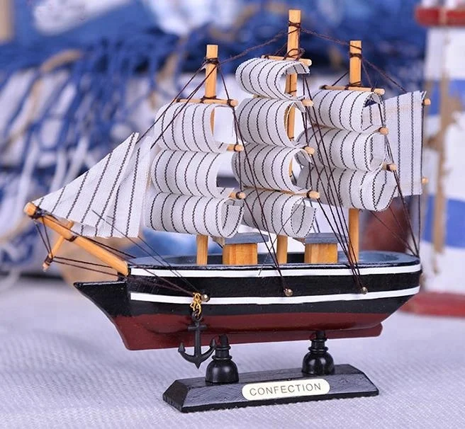 16厘米小帆船工艺品木装饰模型 - buy wood craft ship model